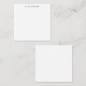 Duidelijke Professionele Zwart-wit Minimalist Notitiekaartje (Voorkant / Achterkant)