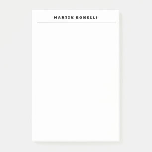 Duidelijke Professionele Zwart-wit Minimalist Post-it® Notes