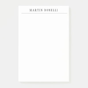 Duidelijke Professionele Zwart-wit Minimalist Post-it® Notes