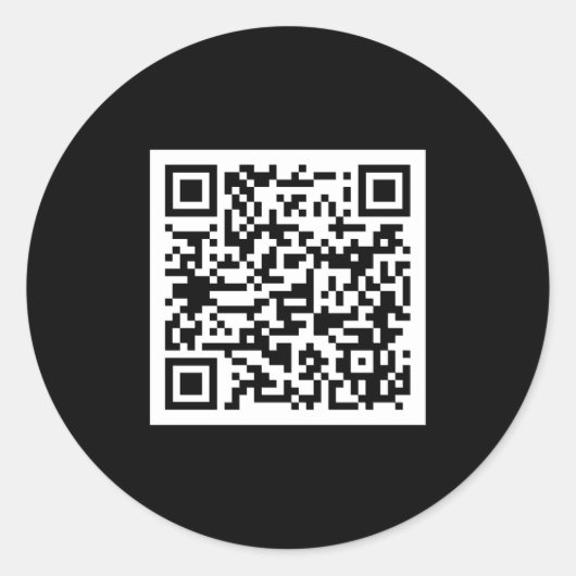 Duidelijke QR Code Elegant Scannable Professional Ronde Sticker (Voorkant)