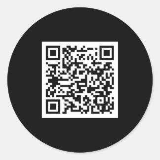 Duidelijke QR Code Elegant Scannable Professional Ronde Sticker