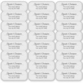 Duidelijke retouradres aangepaste transparante lab sticker (Voorkant)
