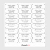 Duidelijke retouradres aangepaste transparante lab sticker (Vel)