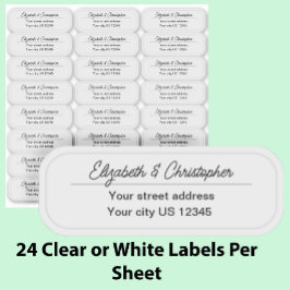 Duidelijke retouradres aangepaste transparante lab sticker