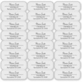 Duidelijke retouradres aangepaste transparante lab sticker (Voorkant)