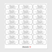 Duidelijke retouradres aangepaste transparante lab sticker (Vel)