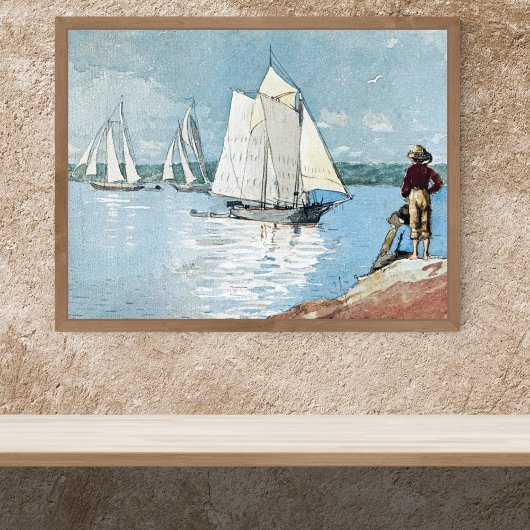 Duidelijke Sailing Harbour Winslow Homer Poster