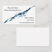 Duidelijke Schone Blauwe Waterplons 2 Visitekaartje (Voorkant / Achterkant)