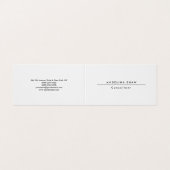 Duidelijke Stijlvolle Witte Professionele Creatie Visitekaartje (Buitenkant ongevouwen)