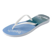 Duidelijke teenslippers op het strand van Turkoois (Schuin)
