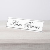 Duidelijke tekst Gepersonaliseerde minimale Creëer Bureau Naambordje (Voorkant)