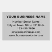 Duidelijke Teksten en merk op grijs Rechthoekige Sticker (Voorkant)