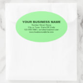 Duidelijke Teksten en merk op lichtgroen Ovale Sticker (Tas)