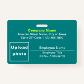 Duidelijke teksten met de Rechthoek van de Foto Bl Badge (Voorkant)