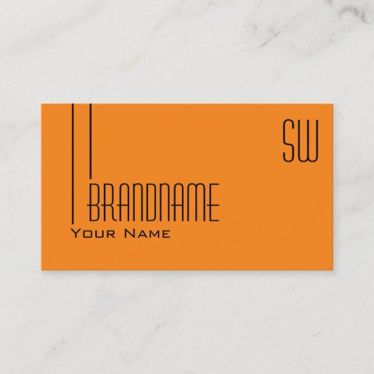 Duidelijke Tijger Sinaasappel Eenvoudig met Monogr Visitekaartje (Voorkant)