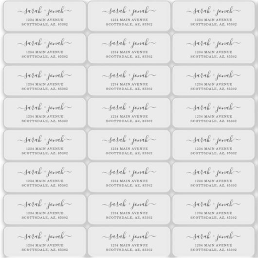 Duidelijke Transparante etiketten van het Adres va Sticker (Voorkant)