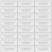 Duidelijke transparante kerstretour adresetiketten sticker (Voorkant)