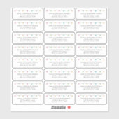 Duidelijke transparante kerstretour adresetiketten sticker (Vel)