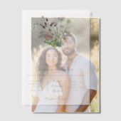 Duidelijke transparante moderne Wildflower bruilof Vellum Uitnodigingen (Offset (Koppel))