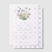 Duidelijke transparante moderne Wildflower bruilof Vellum Uitnodigingen (Offset (Uitnodiging))