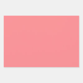 Duidelijke Tulp Watermeloen Blush Roze tinten 3 ti Inpakpapier Vel