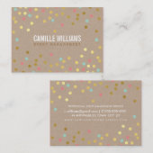 DUIDELIJKE VET MINIMALE slimme tekst confetti goud Visitekaartje (Voorkant / Achterkant)