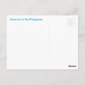 Duidelijke wateren op Boracay Island Briefkaart (Achterkant)