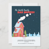 Duidelijke Winter Night Moving Aankondiging (Voorkant)