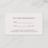 Duidelijke Witte Tooth Professionele Benoeming Afsprakenkaartje (Achterkant)