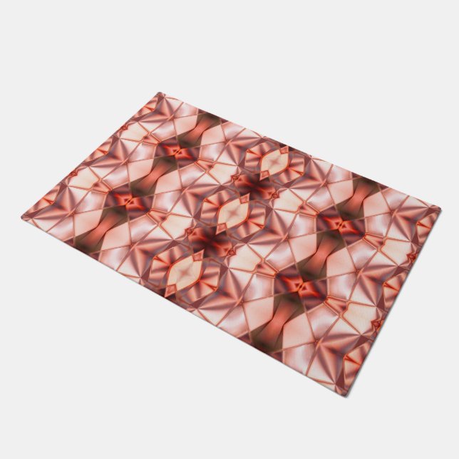 Duidelijke woeste tot zalm van gradiëntvormen deurmat (Schuin)