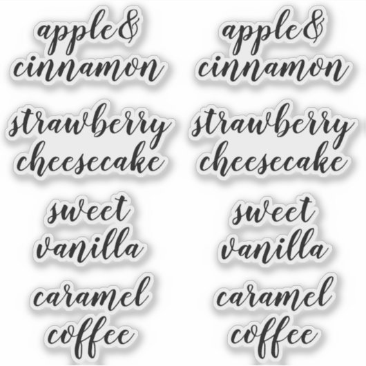 Duidelijke zeep- en zeepachtige etiketten sticker (Voorkant)