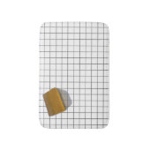 Duidelijke zeep op een Tile verdieping Badmat (Voorkant Verticaal)