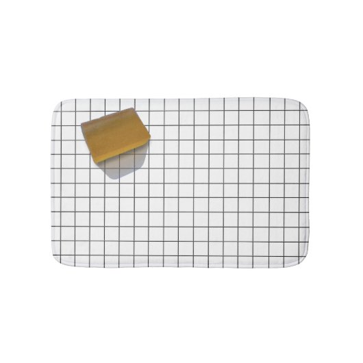 Duidelijke zeep op een Tile verdieping Badmat (Voorkant)