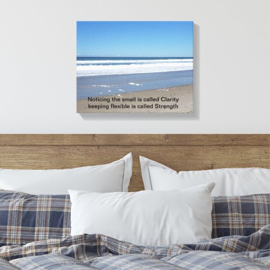 Duidelijkheid en kracht Ocean Beach Capture Canvas Afdruk (Insitu (Slaapkamer))
