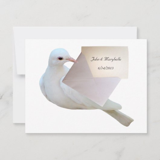 Duif Brief Uitnodigingen (Voorkant)
