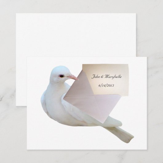 Duif Brief Uitnodigingen (Voorkant / Achterkant)