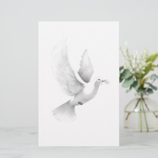 duif briefpapier (Staand voorkant)