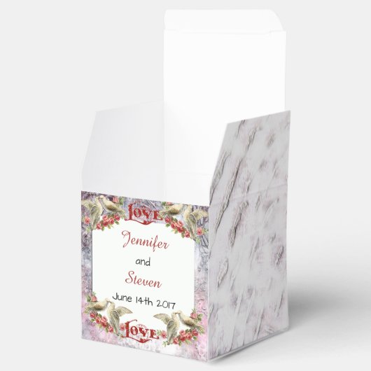 duif bruiloft gunst box bedankdoosjes (Geopend)