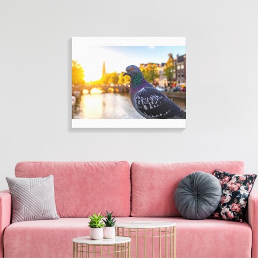 duif canvas afdruk (Insitu (Woonkamer))
