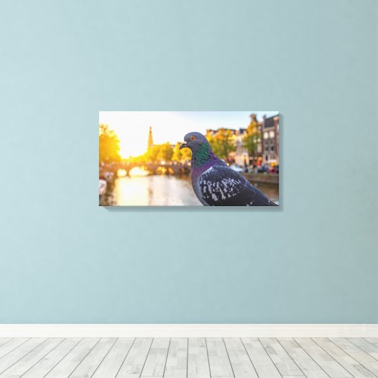 duif canvas afdruk (Insitu (Houten vloer))