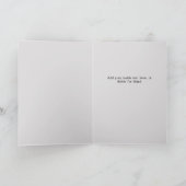 Duif & Daisy Bloemen Blauw Pastel Gesneden Papier  Bedankkaart (Binnen)