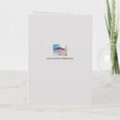 Duif & Daisy Bloemen Blauw Pastel Gesneden Papier  Bedankkaart (Achterkant)