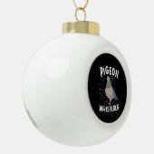 Duif - Duivenfluisteraar Keramische Bal Ornament (Links)