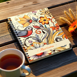 Duif en Bloemen Design Zomer Notitieboek