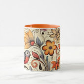 Duif en Bloemen Ontwerp aangepaste naam Zomer Mok (Midden)