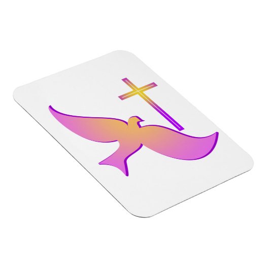 duif en cross koelkast magneet (Rechterzijde)