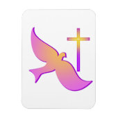 duif en cross koelkast magneet (Verticaal)