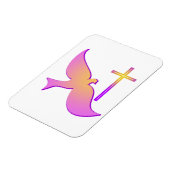 duif en cross koelkast magneet (Linkerzijde)