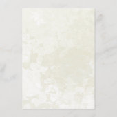 Duif en gouden bladeren menu kaart (Achterkant)