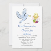 Duif en hostie Eerste Communie  Kaart (Voorkant)